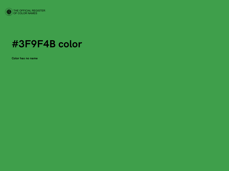 #3F9F4B color image