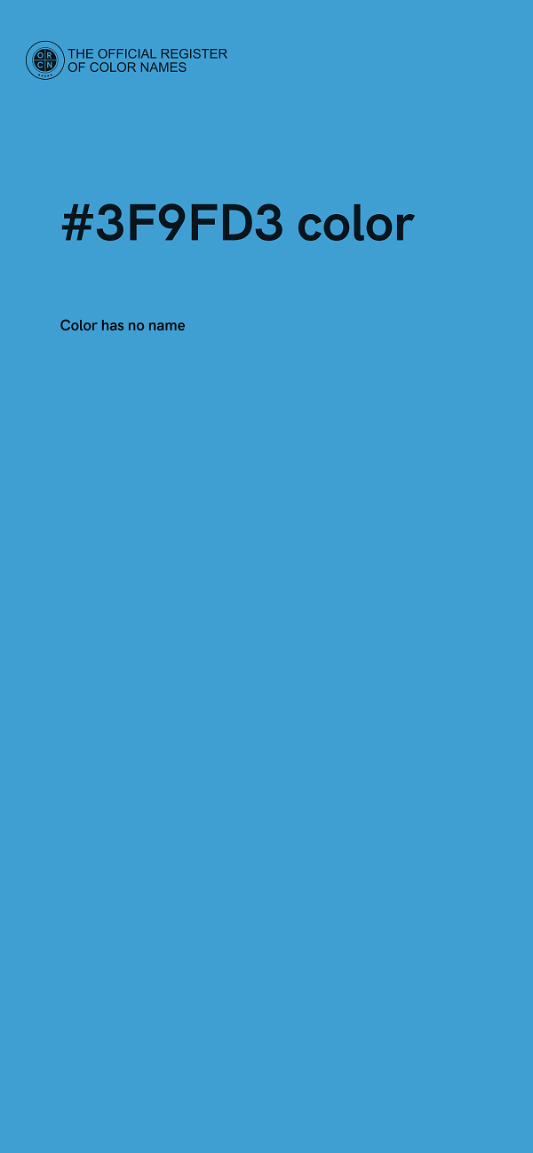 #3F9FD3 color image