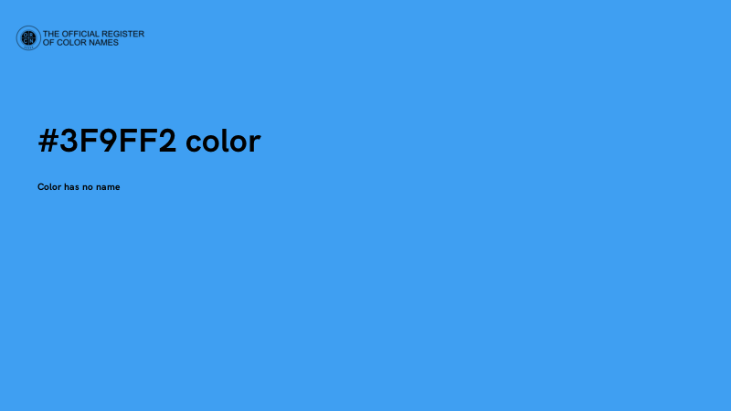 #3F9FF2 color image