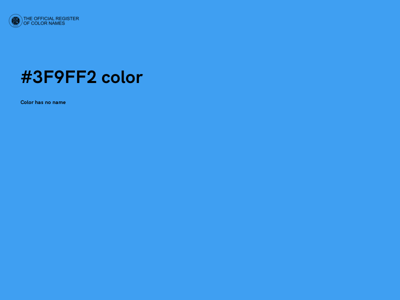 #3F9FF2 color image