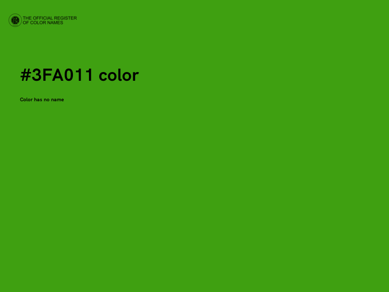 #3FA011 color image