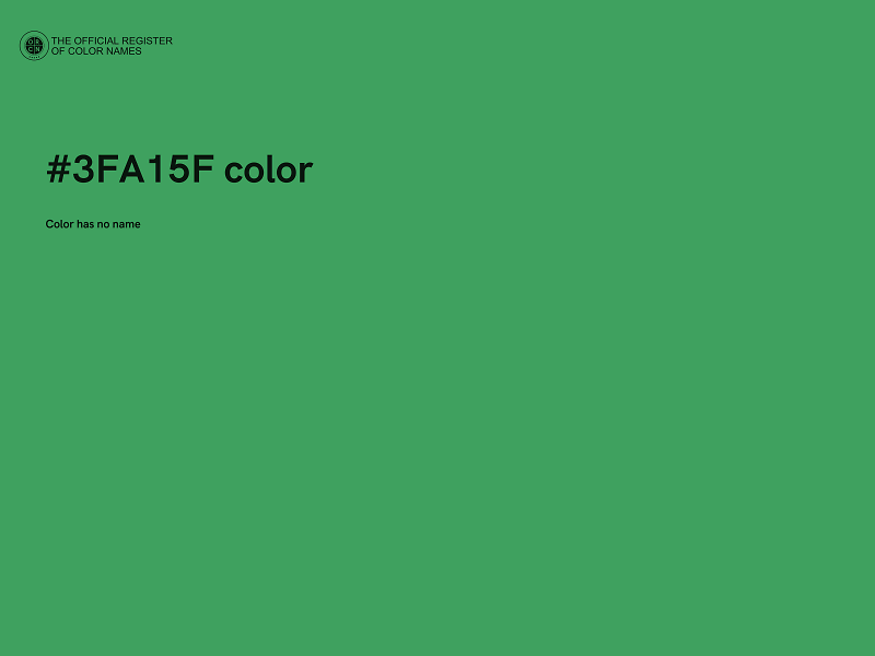 #3FA15F color image