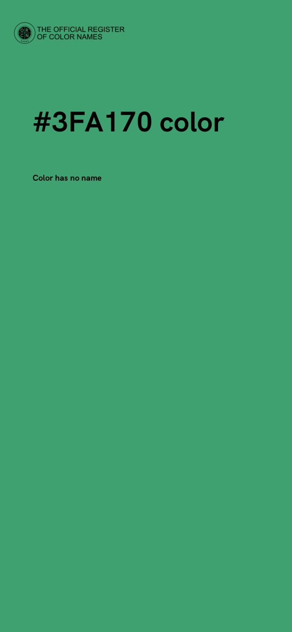 #3FA170 color image