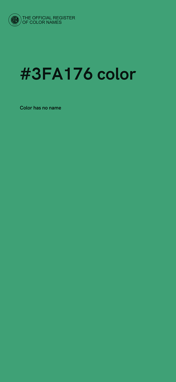 #3FA176 color image