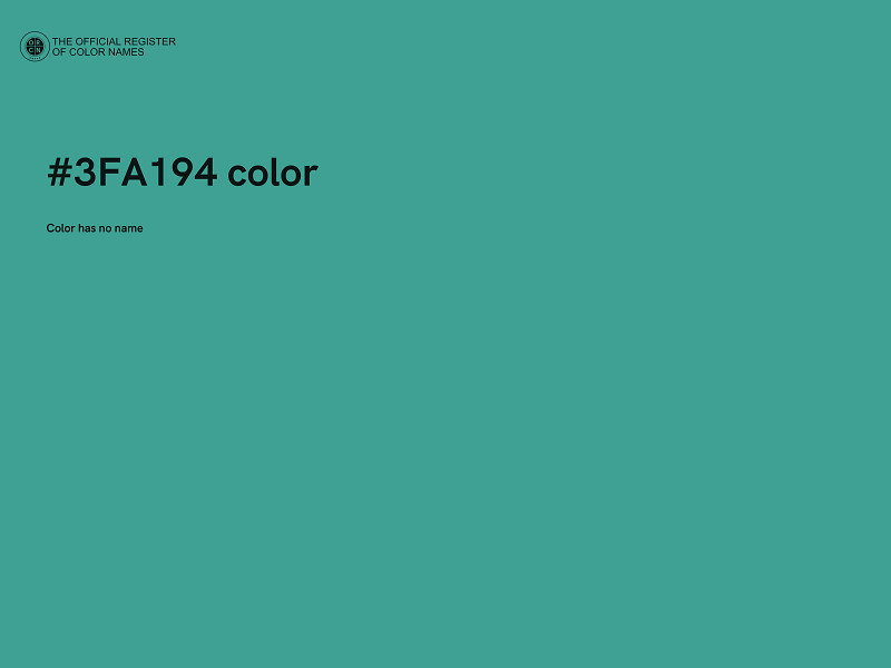 #3FA194 color image