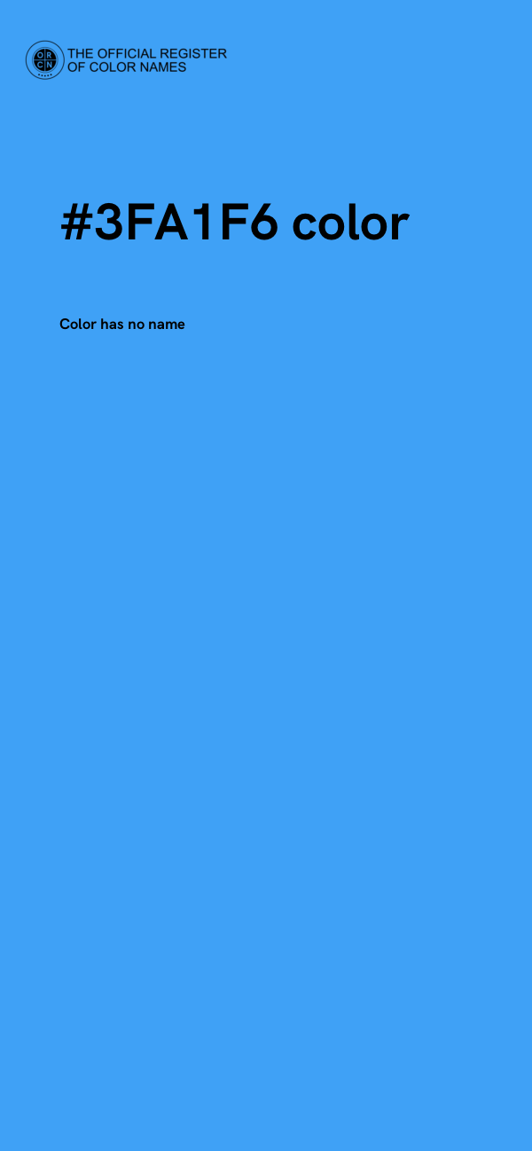#3FA1F6 color image