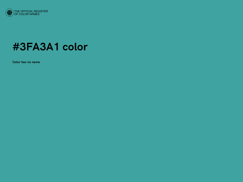 #3FA3A1 color image