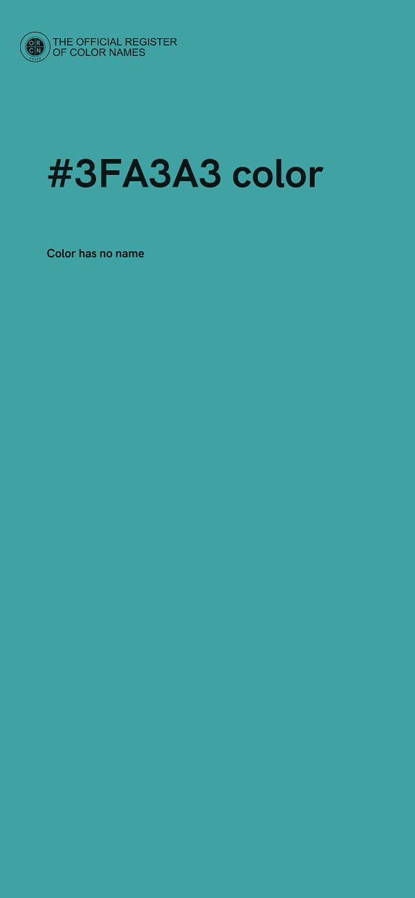 #3FA3A3 color image