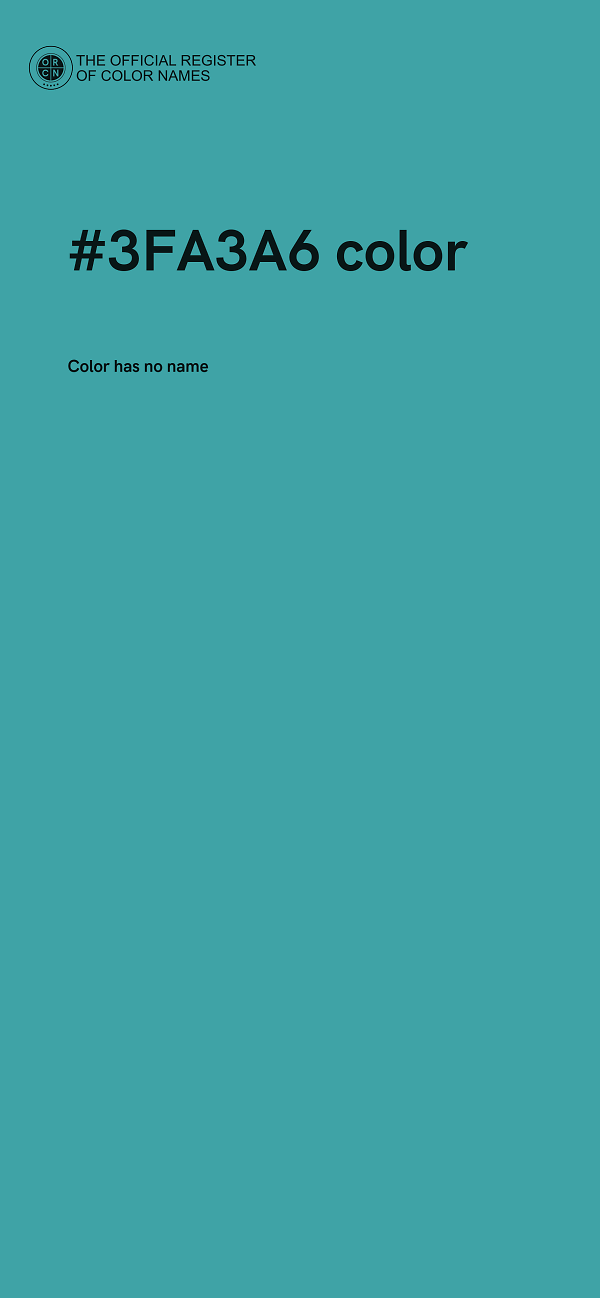 #3FA3A6 color image