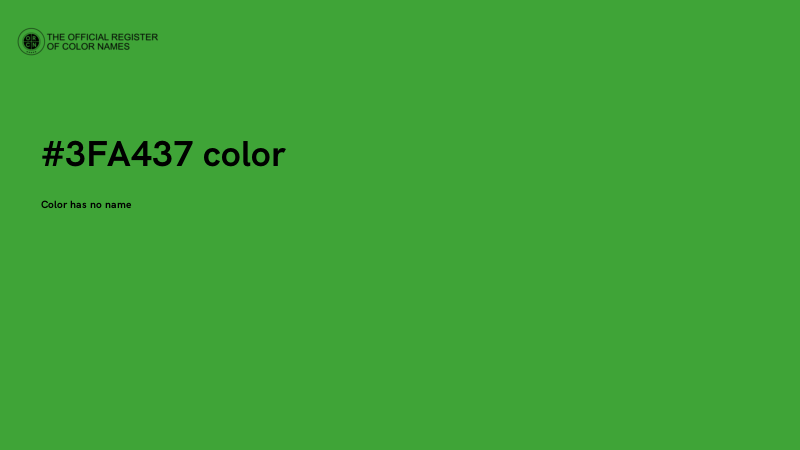 #3FA437 color image