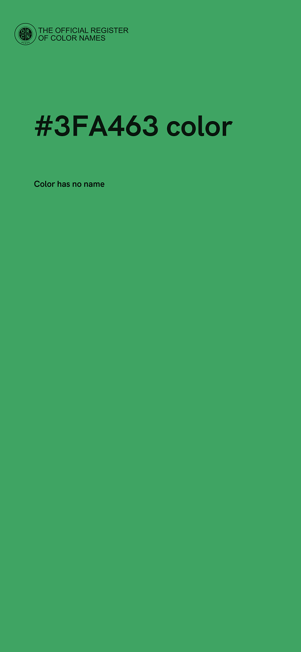 #3FA463 color image