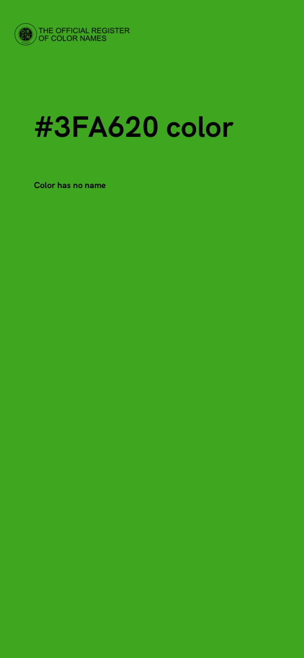 #3FA620 color image