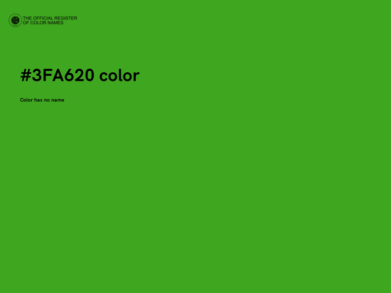 #3FA620 color image