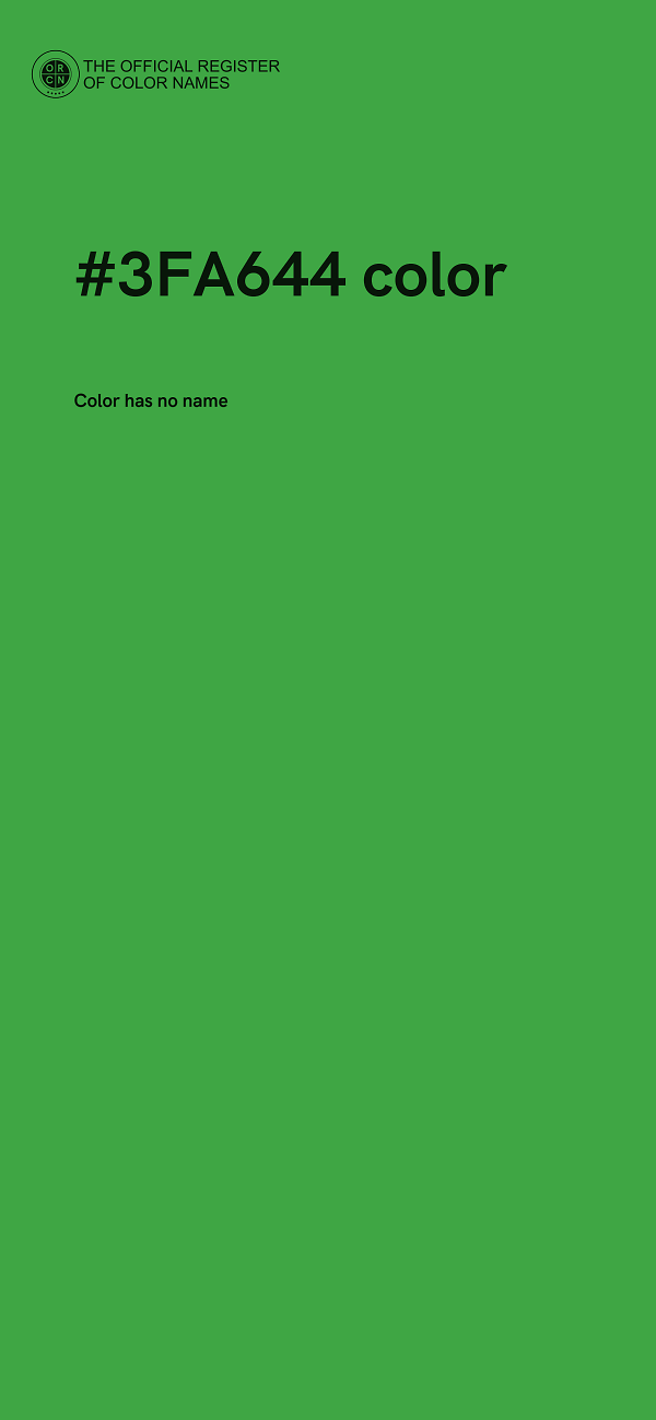 #3FA644 color image