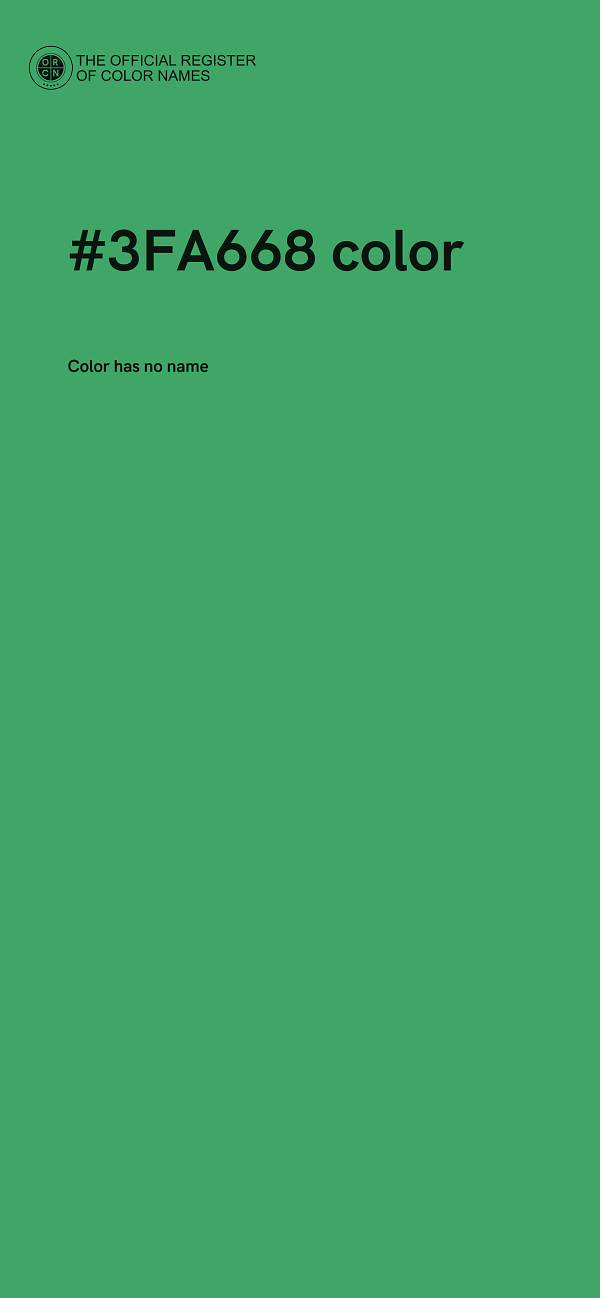 #3FA668 color image