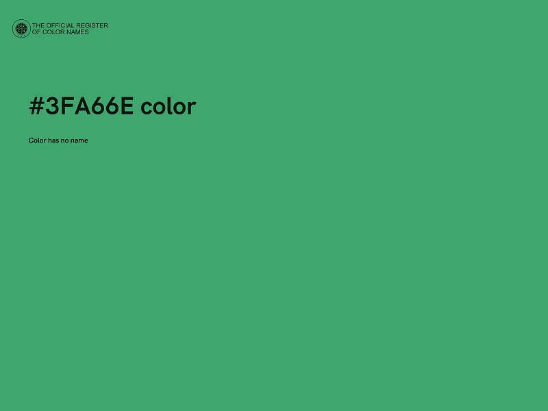 #3FA66E color image