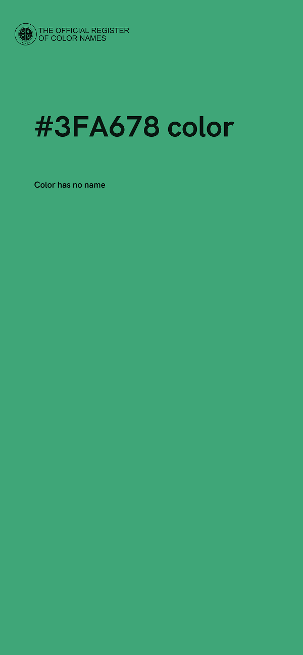 #3FA678 color image