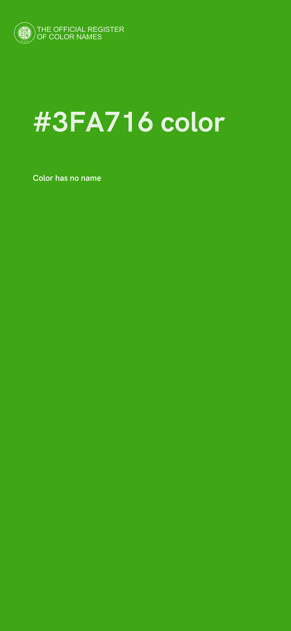 #3FA716 color image