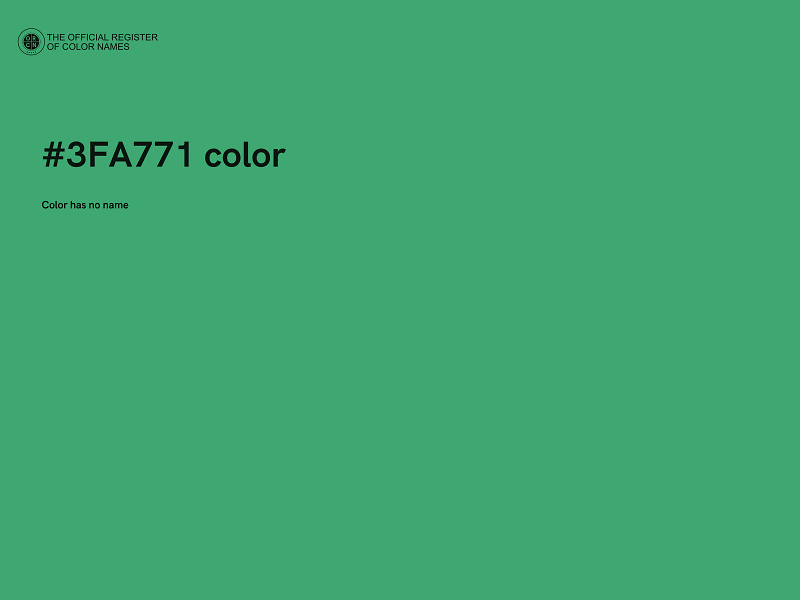 #3FA771 color image