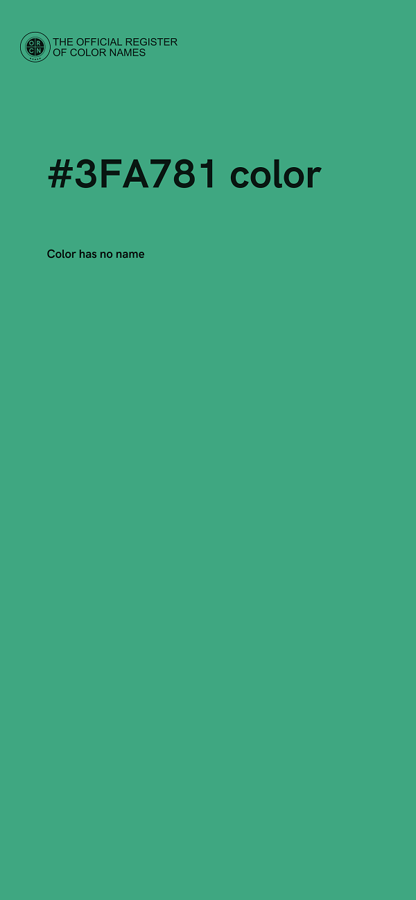 #3FA781 color image