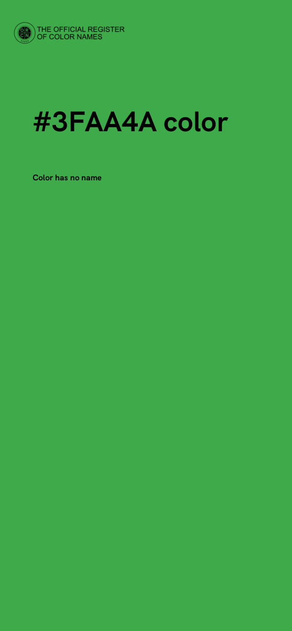 #3FAA4A color image
