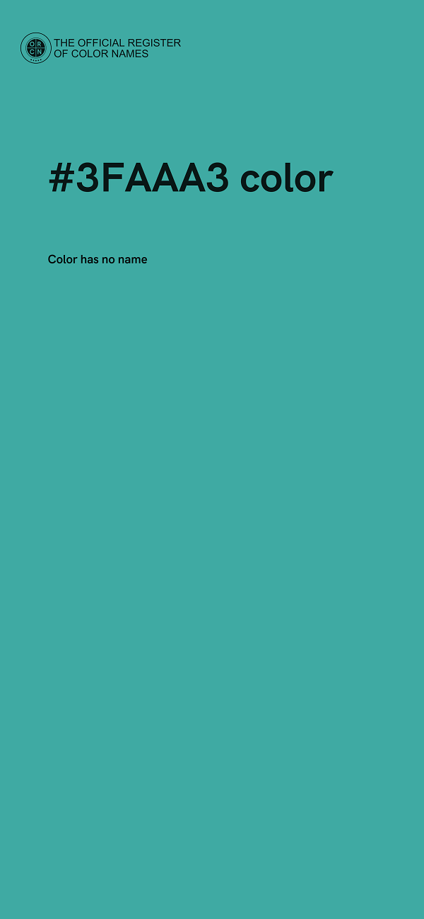 #3FAAA3 color image