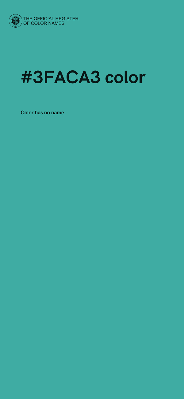 #3FACA3 color image