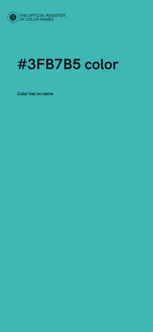 #3FB7B5 color image