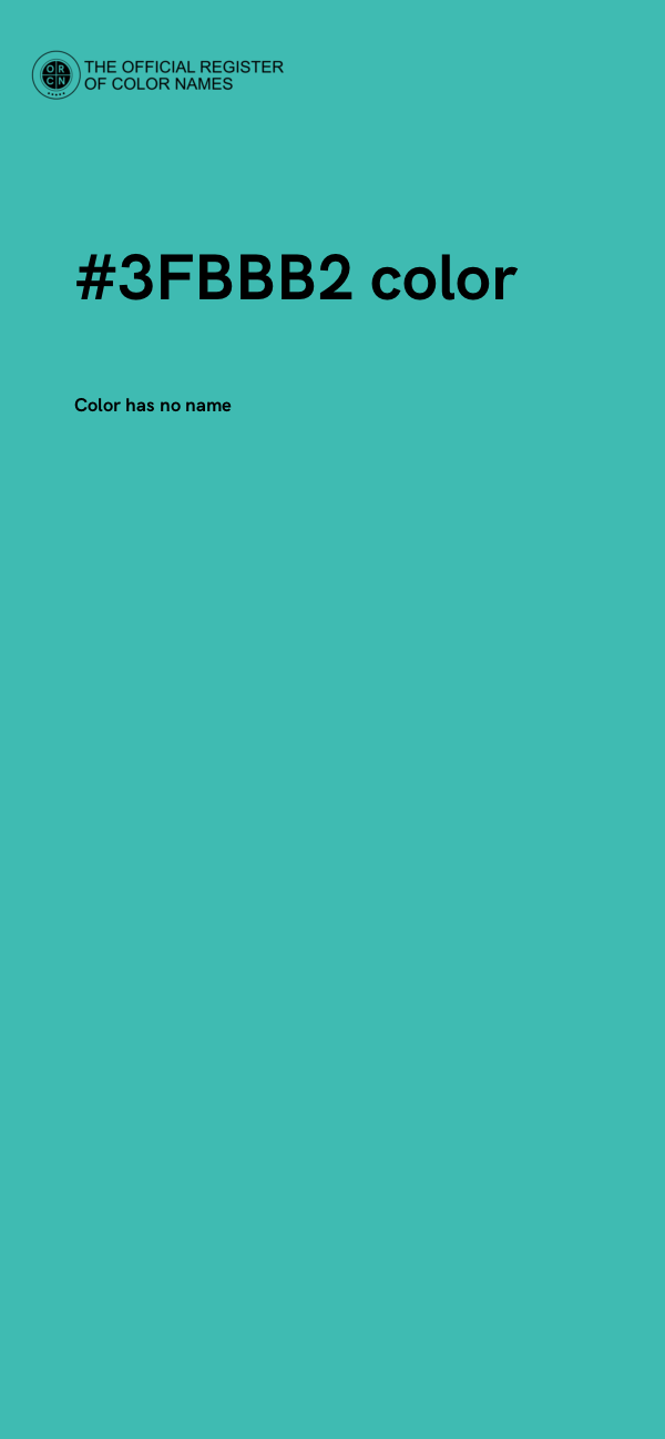 #3FBBB2 color image