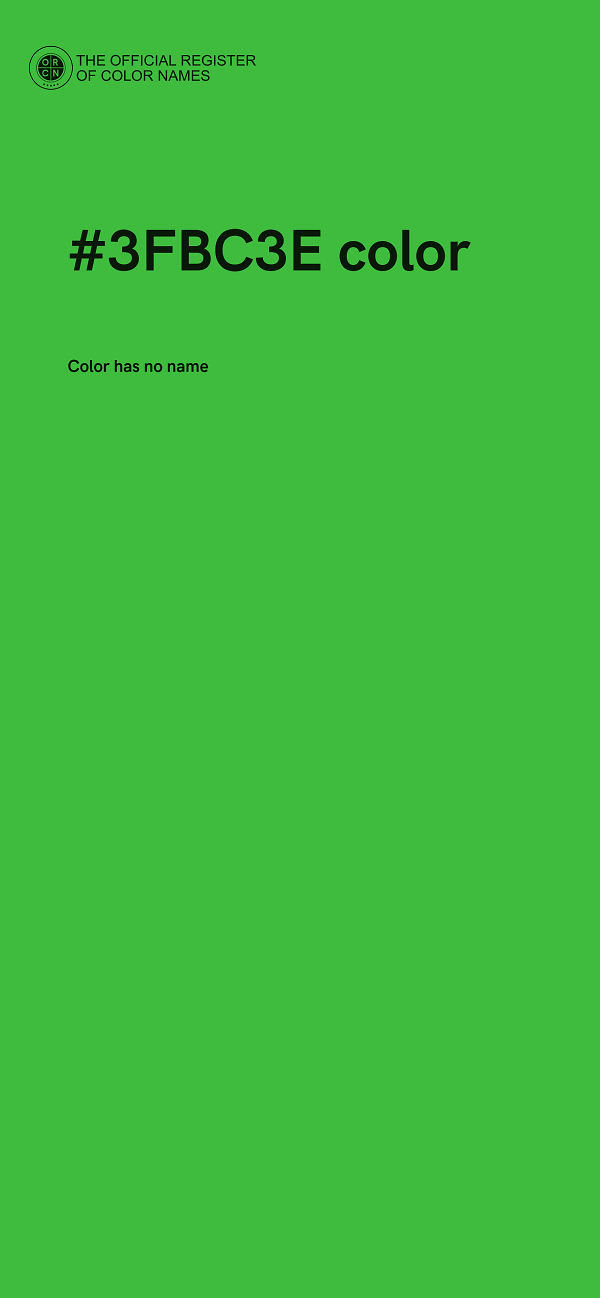 #3FBC3E color image