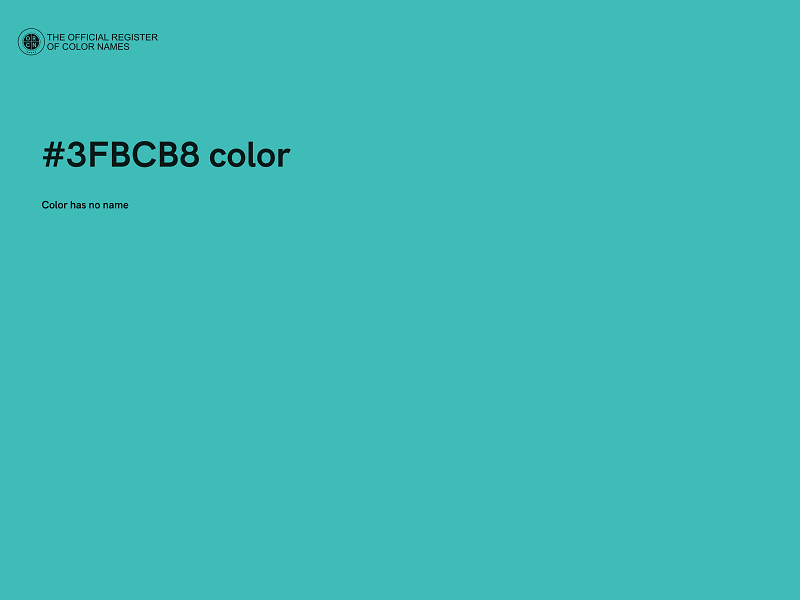 #3FBCB8 color image