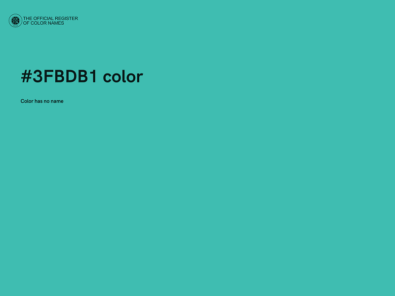 #3FBDB1 color image