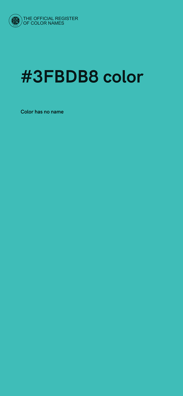 #3FBDB8 color image