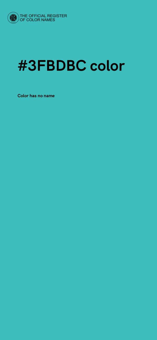 #3FBDBC color image