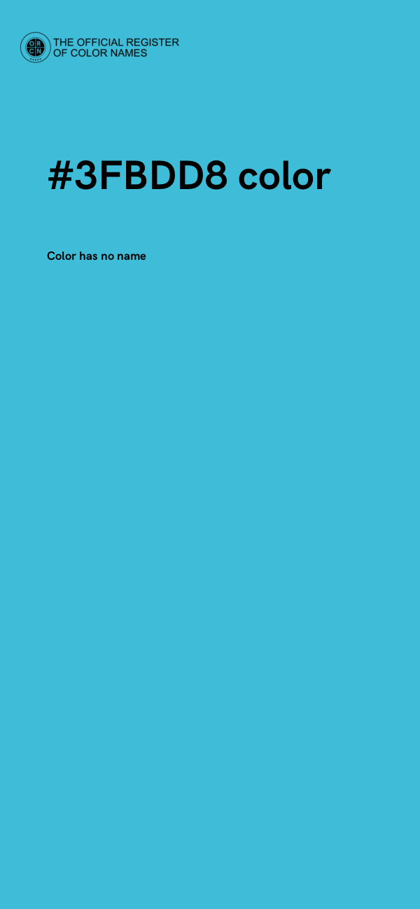 #3FBDD8 color image