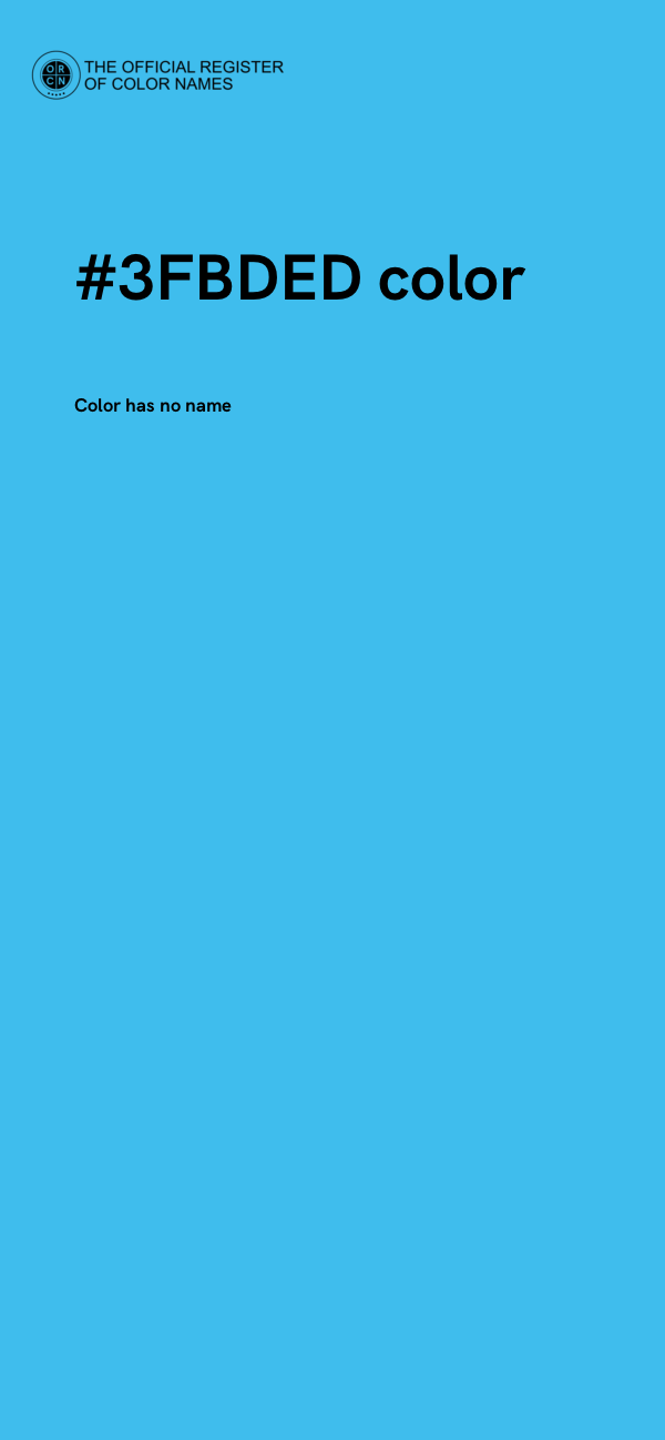 #3FBDED color image