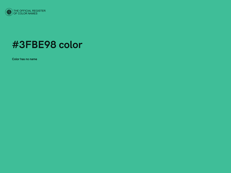 #3FBE98 color image