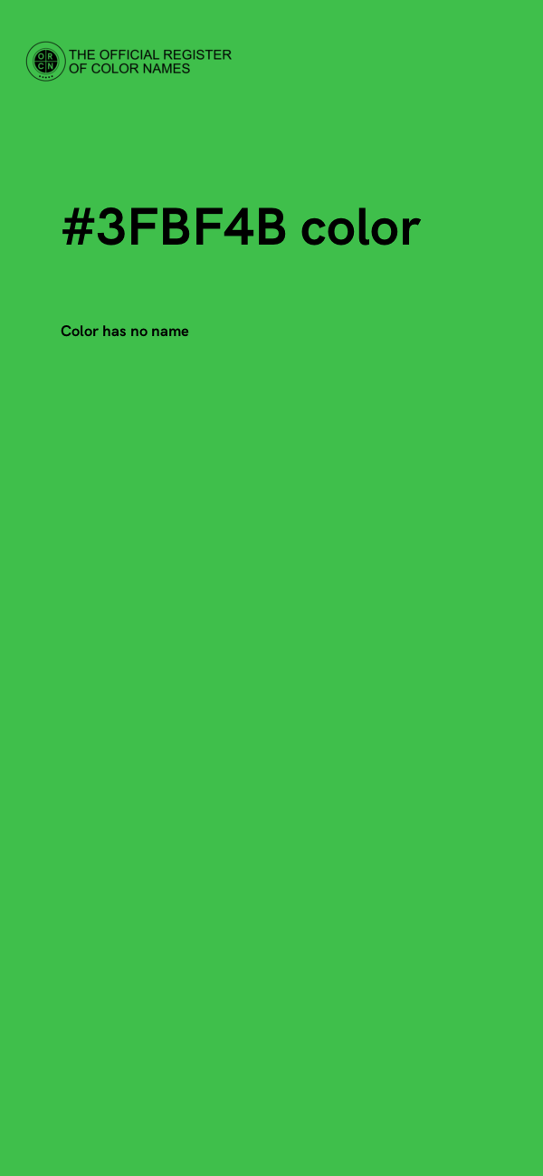 #3FBF4B color image