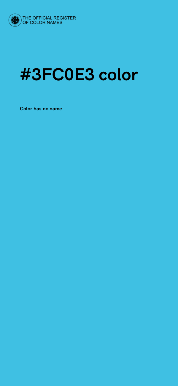 #3FC0E3 color image