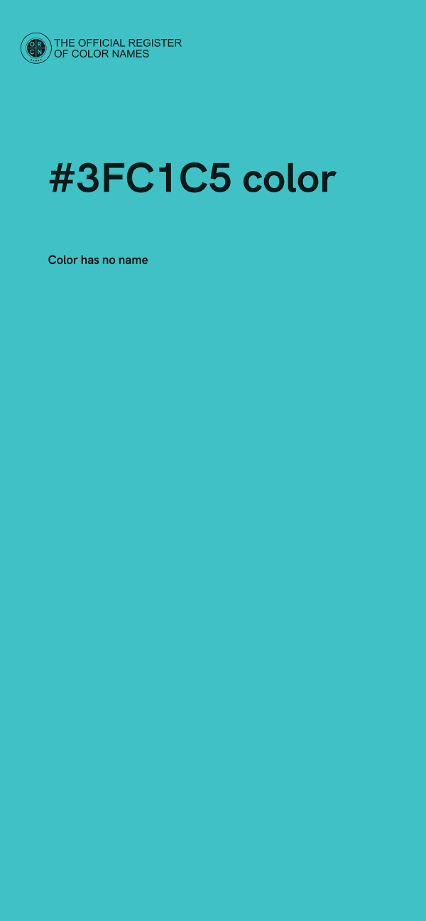 #3FC1C5 color image
