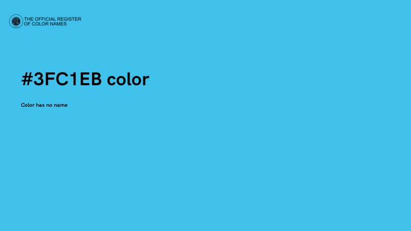 #3FC1EB color image