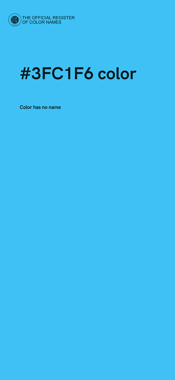 #3FC1F6 color image