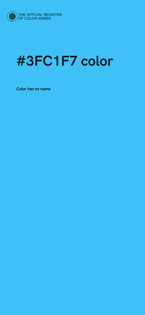 #3FC1F7 color image