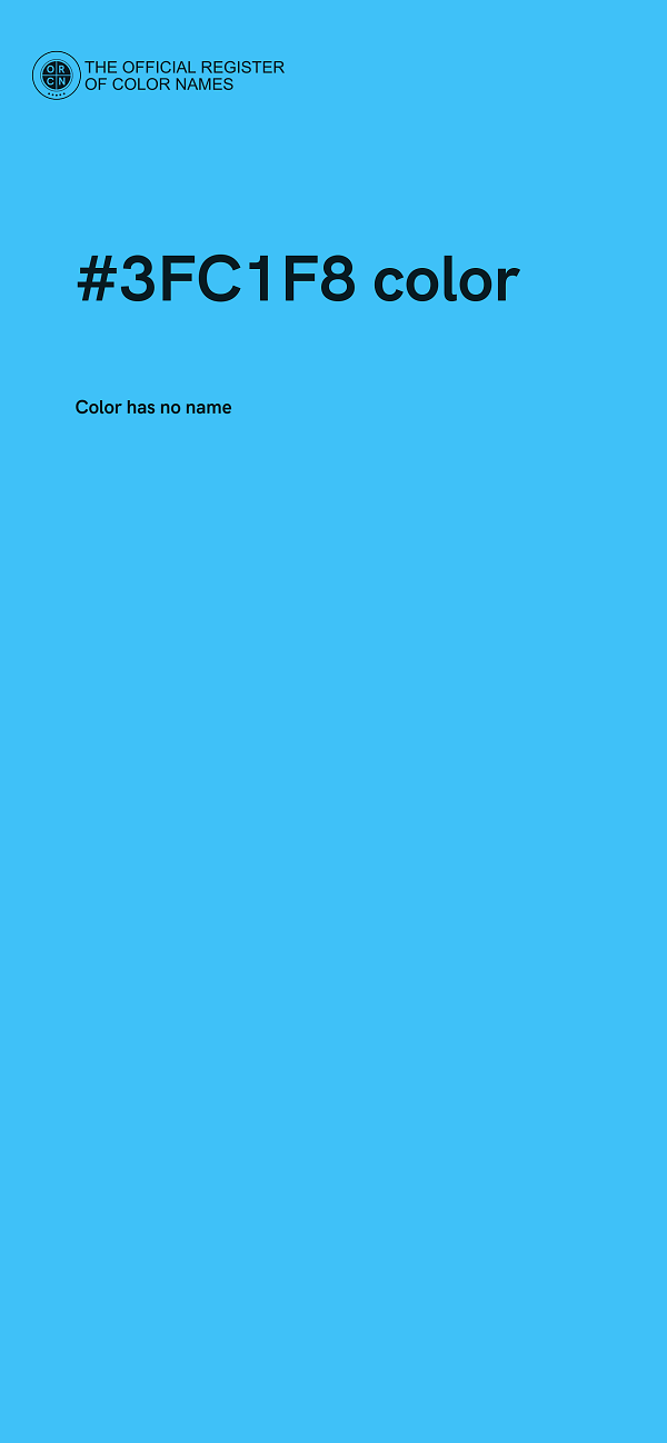 #3FC1F8 color image