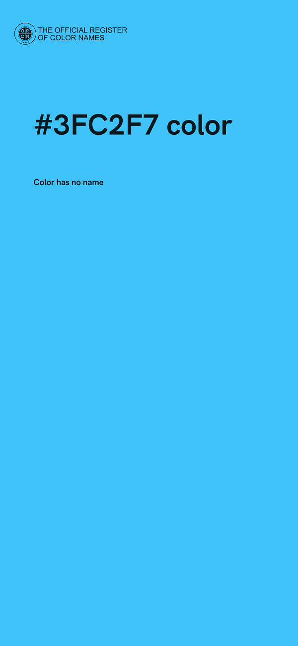 #3FC2F7 color image