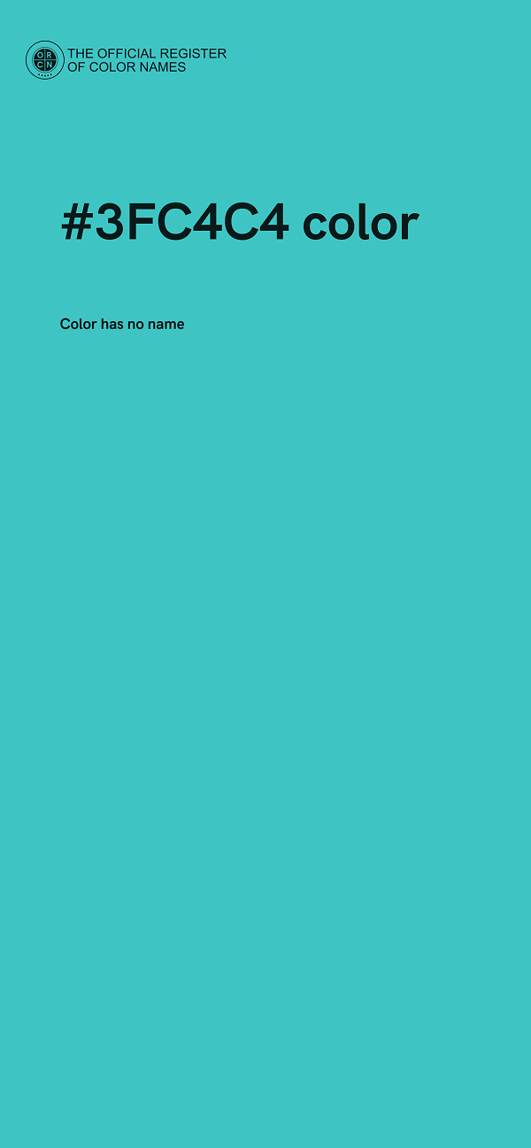 #3FC4C4 color image