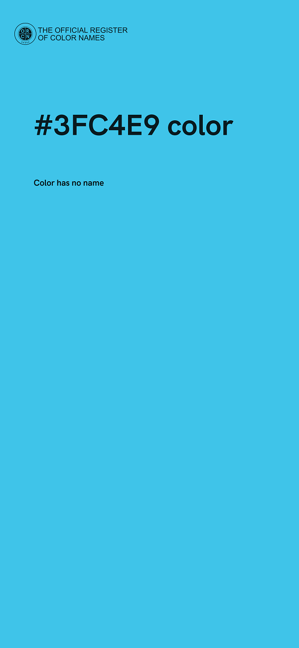 #3FC4E9 color image
