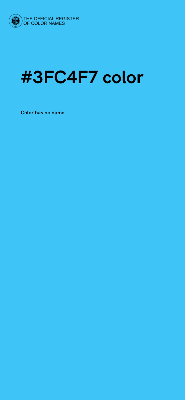#3FC4F7 color image