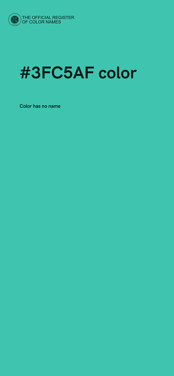#3FC5AF color image