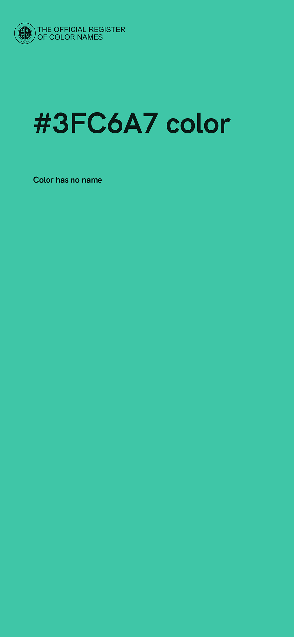 #3FC6A7 color image